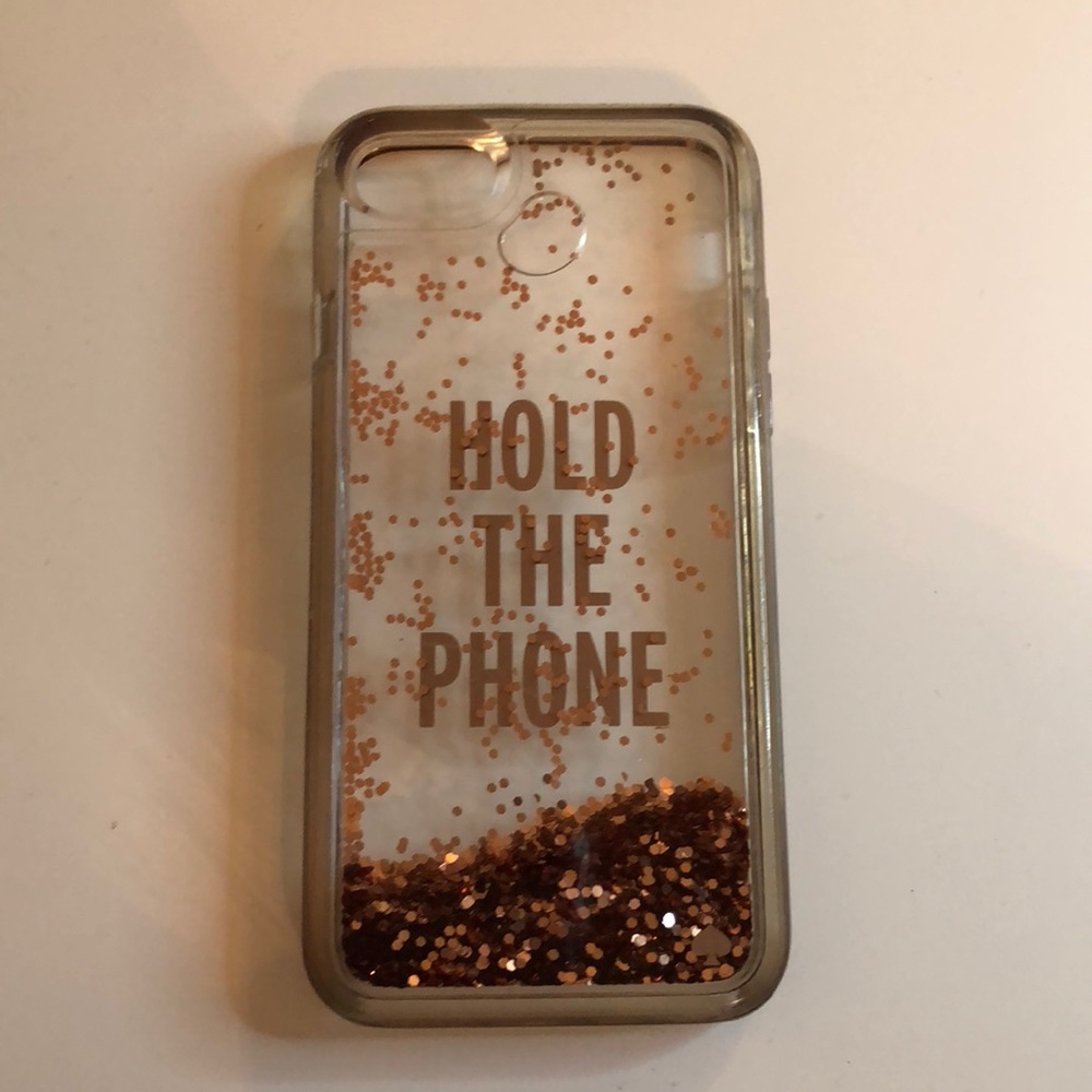 IPhone 7 Kate Spade “Hold The Phone” glitter case